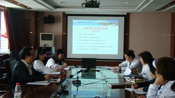 两学一做 党委在支部书记会上布置对《准则》和《条例》的答题要求.jpg